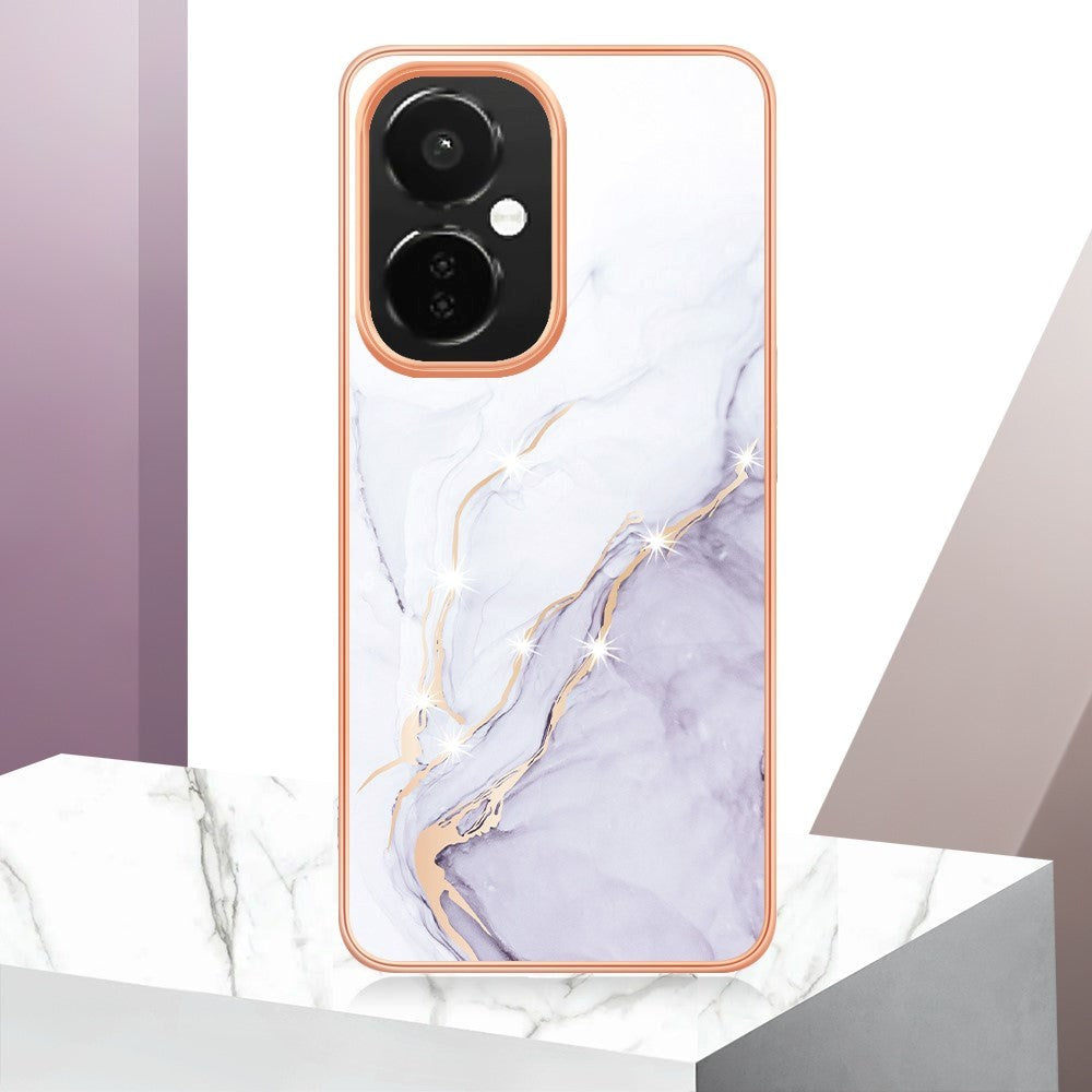 OnePlus Nord CE 3 Lite (5G) Hybrid Plastic Case - White / Purple Marble