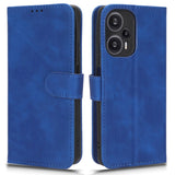 Xiaomi Poco F5 Leather Flip Case with Wallet and Stand Function - Blue