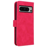 Google Pixel 8 Pro Leather Flip Case with Wallet and Stand Function - Pink