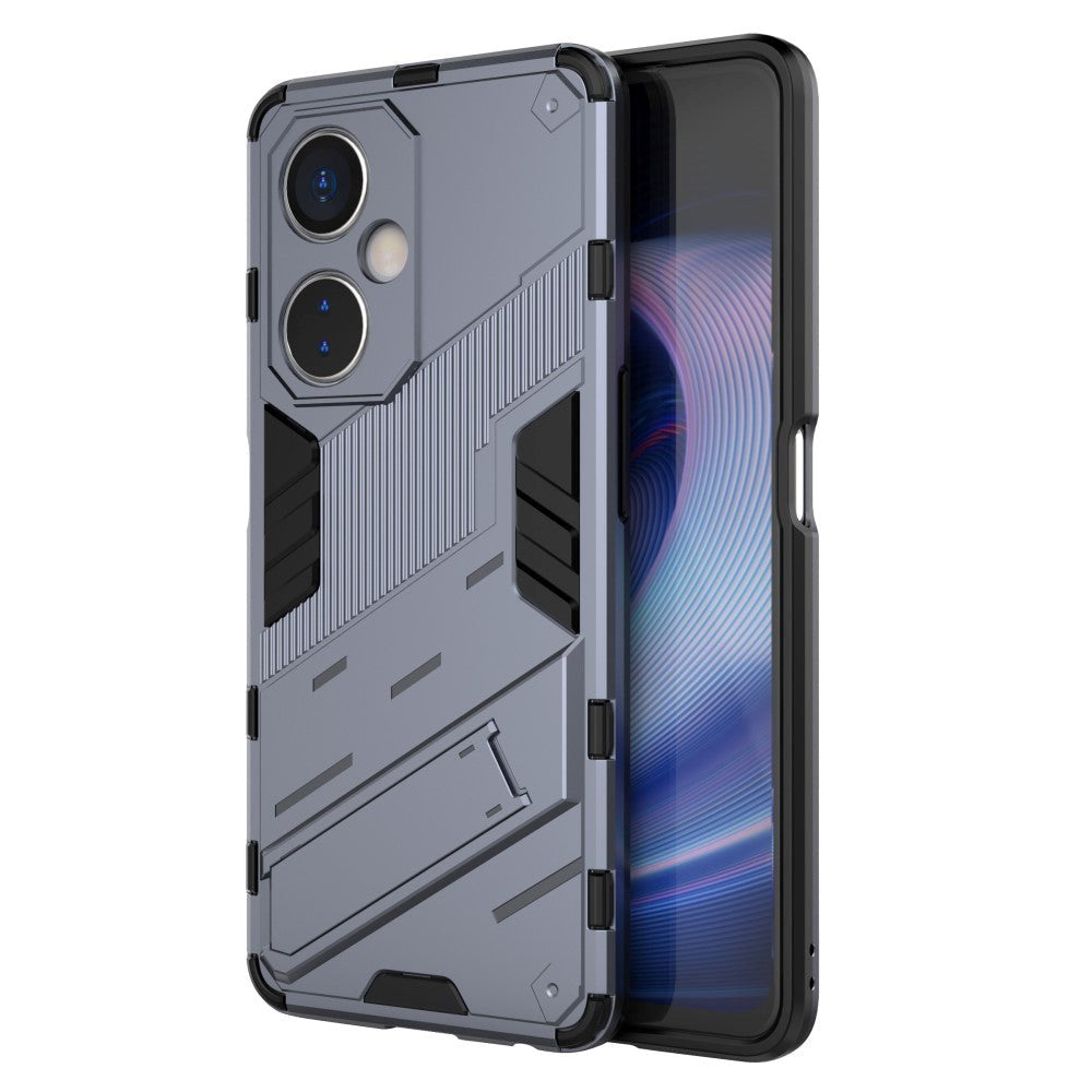 OnePlus Nord CE 3 Lite Hybrid Tough Case with Kickstand - Grey