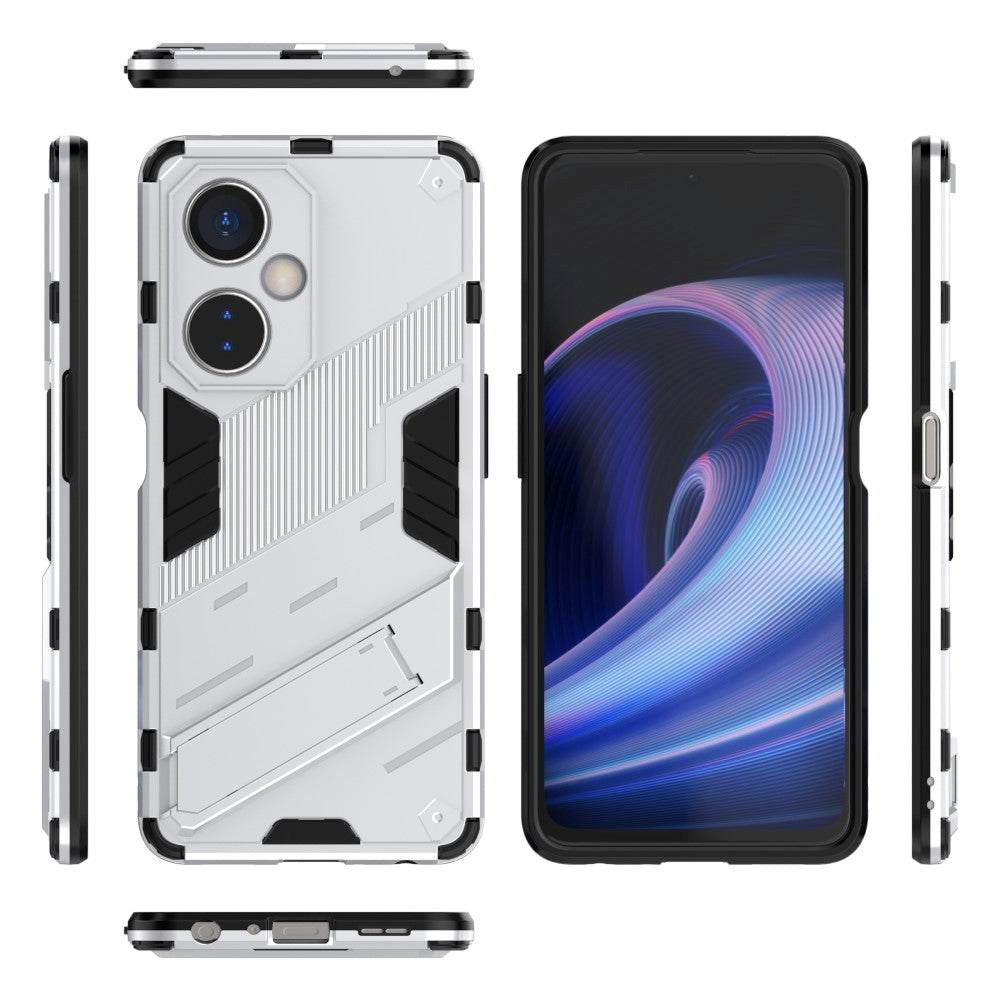 OnePlus Nord CE 3 Lite Hybrid Tough Case with Kickstand - White