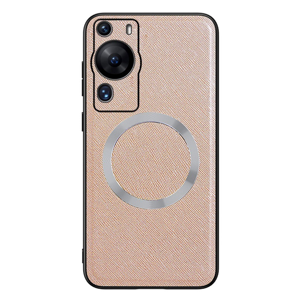 Huawei P60 Pro Plastic Case with Rough Texture - MagSafe Compatible - Gold