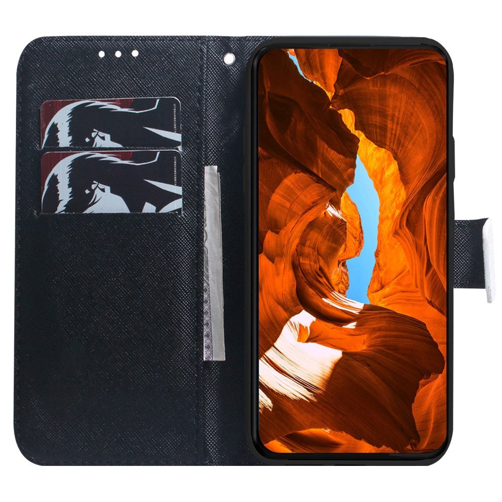 Google Pixel 8 Leather Wallet Case w. Print - Panda