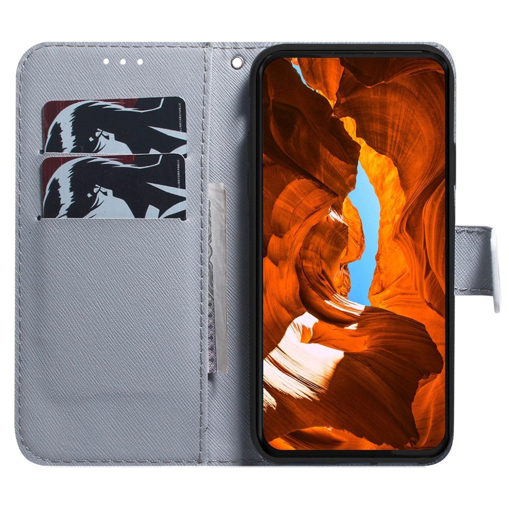 Google Pixel 8 Leather Wallet Case w. Print - Tiger