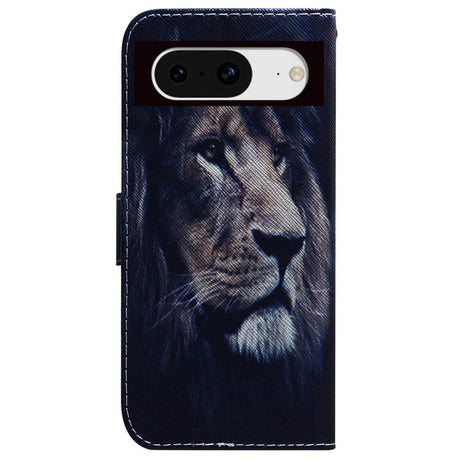 Google Pixel 8 Leather Wallet Case w. Print - Lion