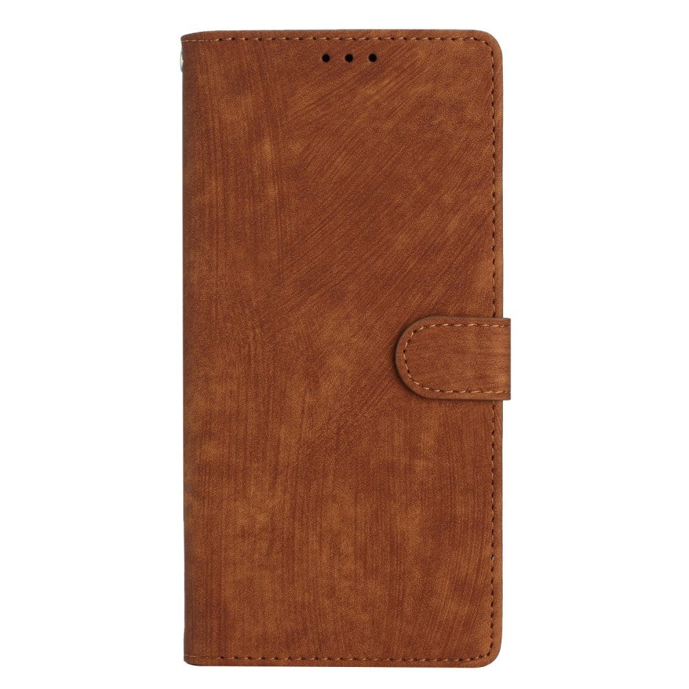 Xiaomi Redmi Note 11 Pro Leather Flip Case with Wallet and Strap - Brown