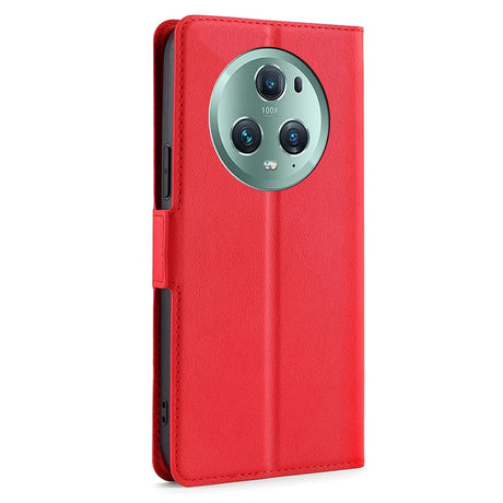 Honor Magic5 Pro Flip Case w. Card Holder & Stand Function - Red