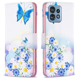 Motorola Edge 40 Pro Leather Wallet Case w. Print - Butterfly