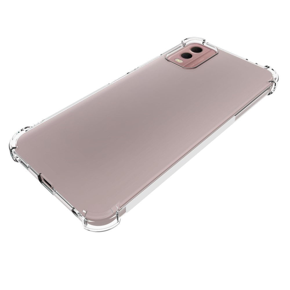 Nokia C32 Shock-Proof Flexible Plastic Case - Transparent