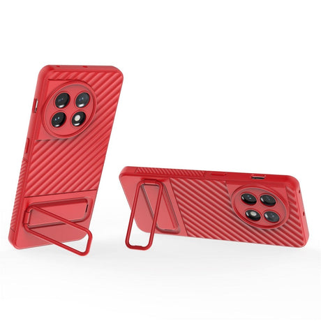 OnePlus 11 Rugged Plastic Case w. Kickstand - Red