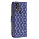 Nokia C22 Soft Leather Flip Cover w. Cardholder and Stand Function - Blue