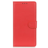 Google Pixel 8 Litchi Leather Case w. Wallet - Red