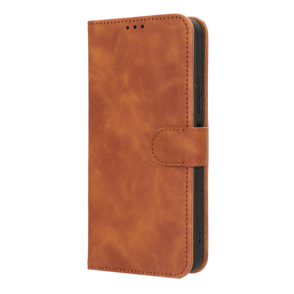 Nokia C32 Leather Flip Case with Wallet and Stand Function - Brown