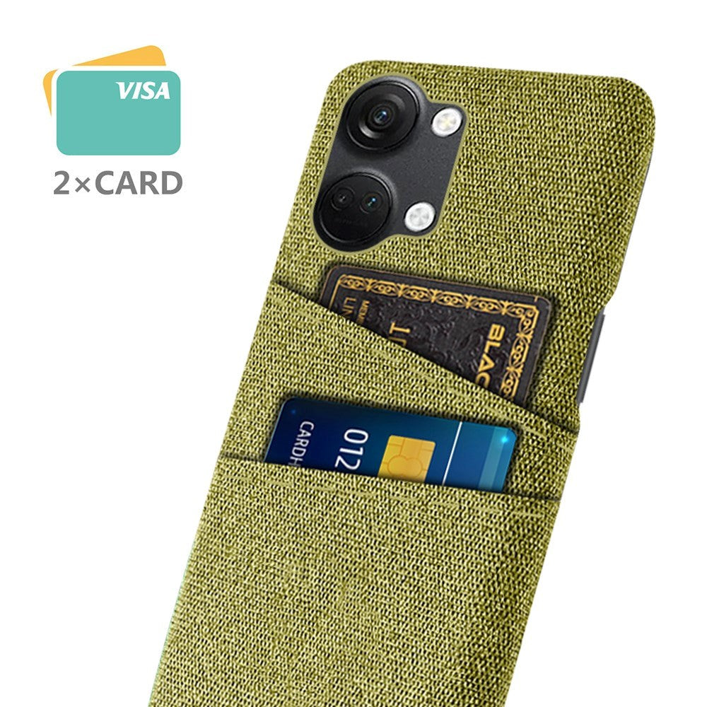 OnePlus Nord 3 (5G) Fabric Covered Plastic Case with Card Holder - Yellow