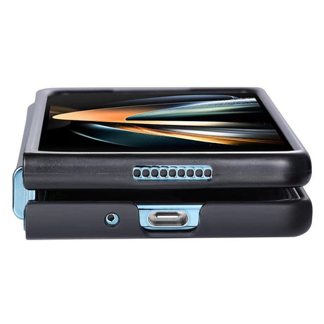 EIDERWOOD Samsung Galaxy Z Fold4 (5G) Hard Plastic Case with Leather Texture - Black