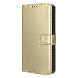 Nokia C22 Leather Flip Case with Wallet and Strap - Gold