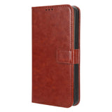 Nokia C22 Leather Flip Case with Wallet and Strap - Brown