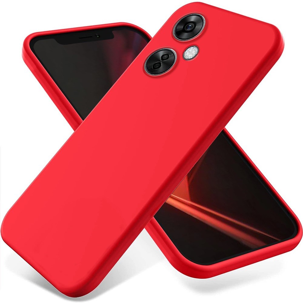 EIDERWOOD OnePlus Nord CE 3 Lite (5G) Lined Silicone Case with Strap - Red