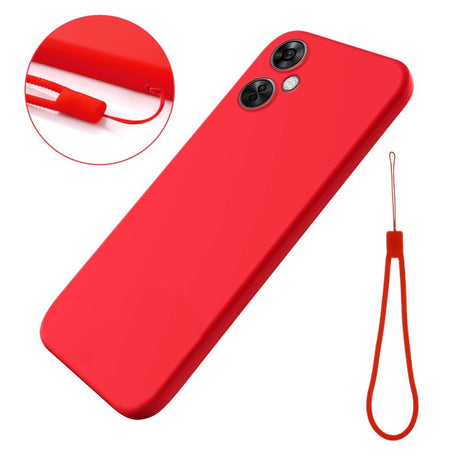 EIDERWOOD OnePlus Nord CE 3 Lite (5G) Lined Silicone Case with Strap - Red