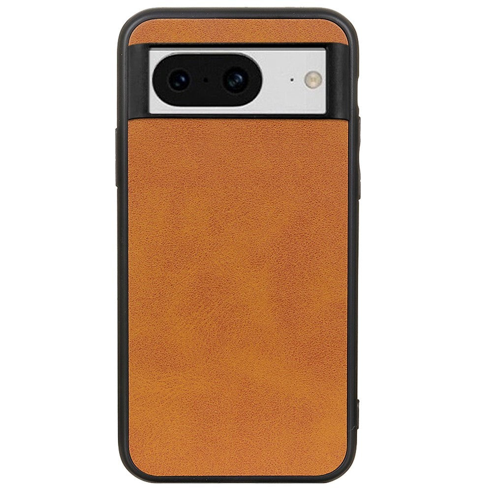 Google Pixel 8 Leather Covered Plastic Case - Brown