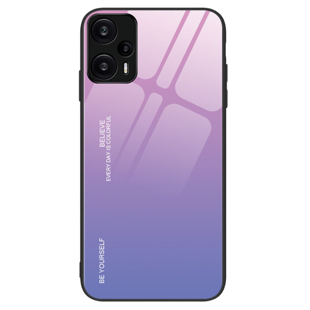 Xiaomi Poco F5 Glass Back Case - Pink / Purple