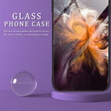 Xiaomi Poco F5 Plastic Case with Tempered Glass - Orange and Purple Marble