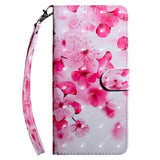 Honor Magic5 Lite Light Spot Leather Case - Pink Flowers