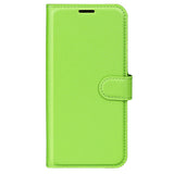 Huawei P60 Pro Litchi Leather Case w. Wallet - Green