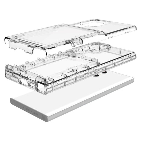 Samsung Galaxy S23 Ultra Hybrid Drop Proff Case w. Card Holder - Transparent