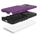 Samsung Galaxy S23 Hybrid Drop Proff Case w. Card Holder & Built-in Mirror - Dark Purple