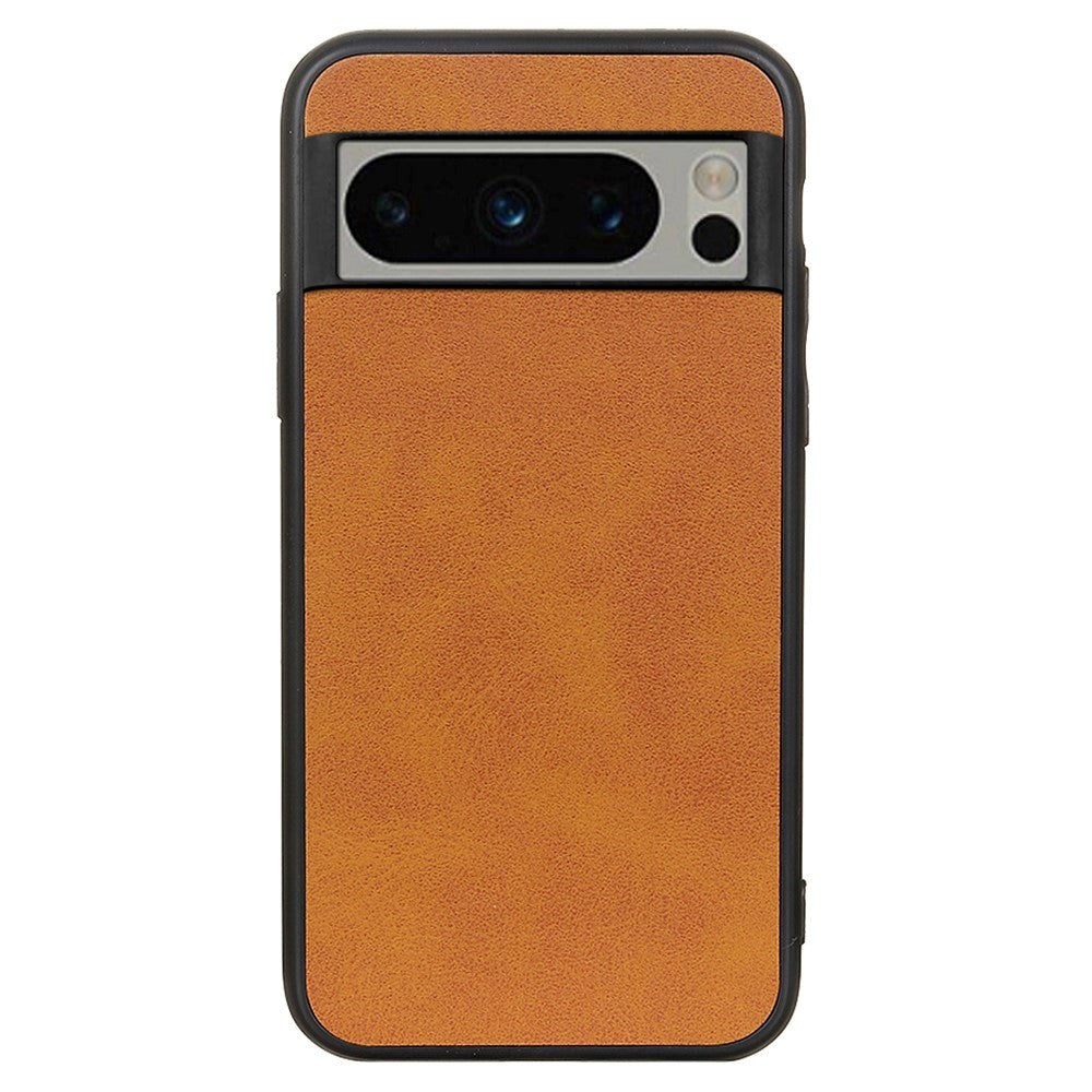 Google Pixel 8 Pro Leather Covered Plastic Case - Brown