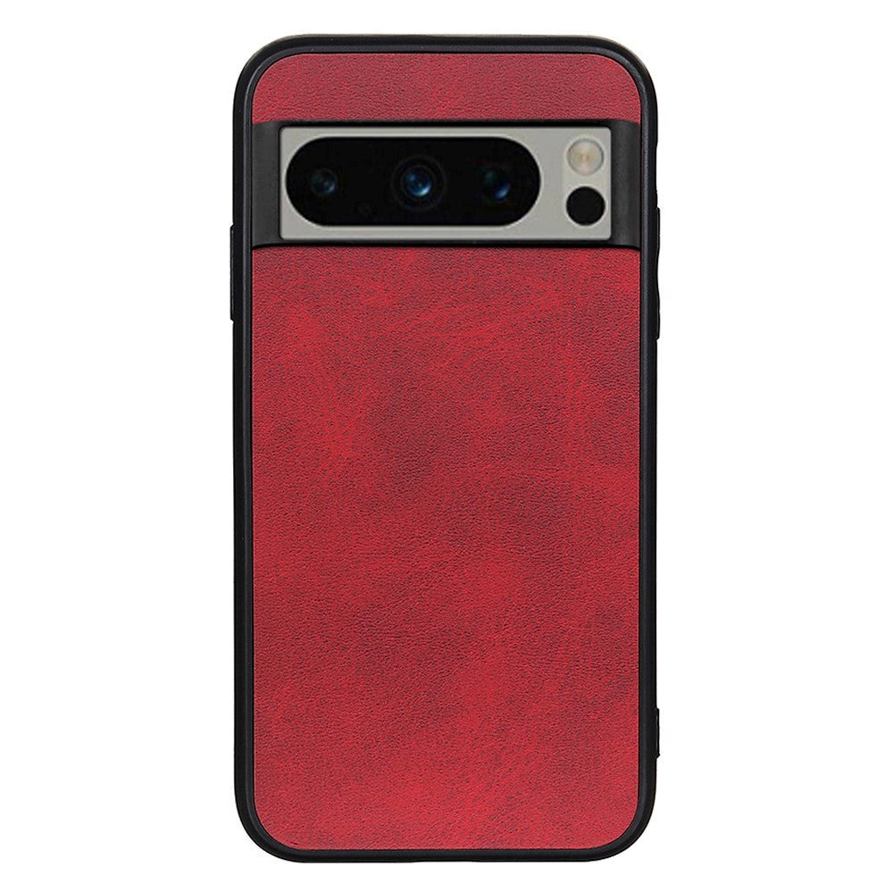 Google Pixel 8 Pro Leather Covered Plastic Case - Red