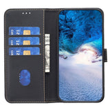 Nokia C22 Leather Flip Case with Wallet and Stand Function - Black