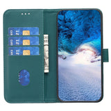 Nokia C22 Leather Flip Case with Wallet and Stand Function - Green