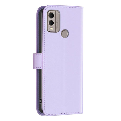 Nokia C22 Leather Flip Case with Wallet and Stand Function - Purple