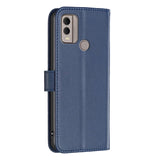 Nokia C22 Leather Flip Case with Wallet and Stand Function - Blue