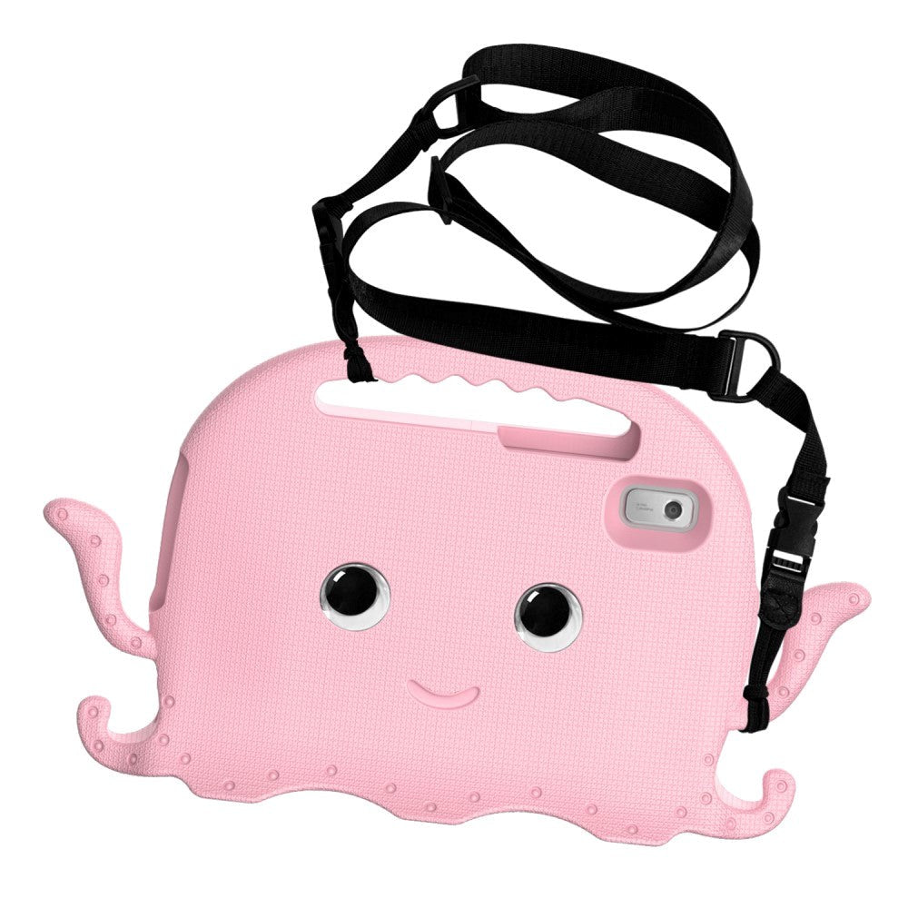 Lenovo Tab M9 Kids Case w. Shoulder Strap & Hand Holder - Octopus - Pink