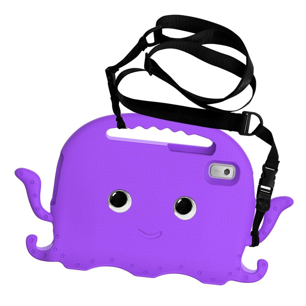 Lenovo Tab M9 Kids Case w. Shoulder Strap & Hand Holder - Octopus - Purple