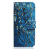 Nokia C32 Leather Wallet Case w. Print - Tree