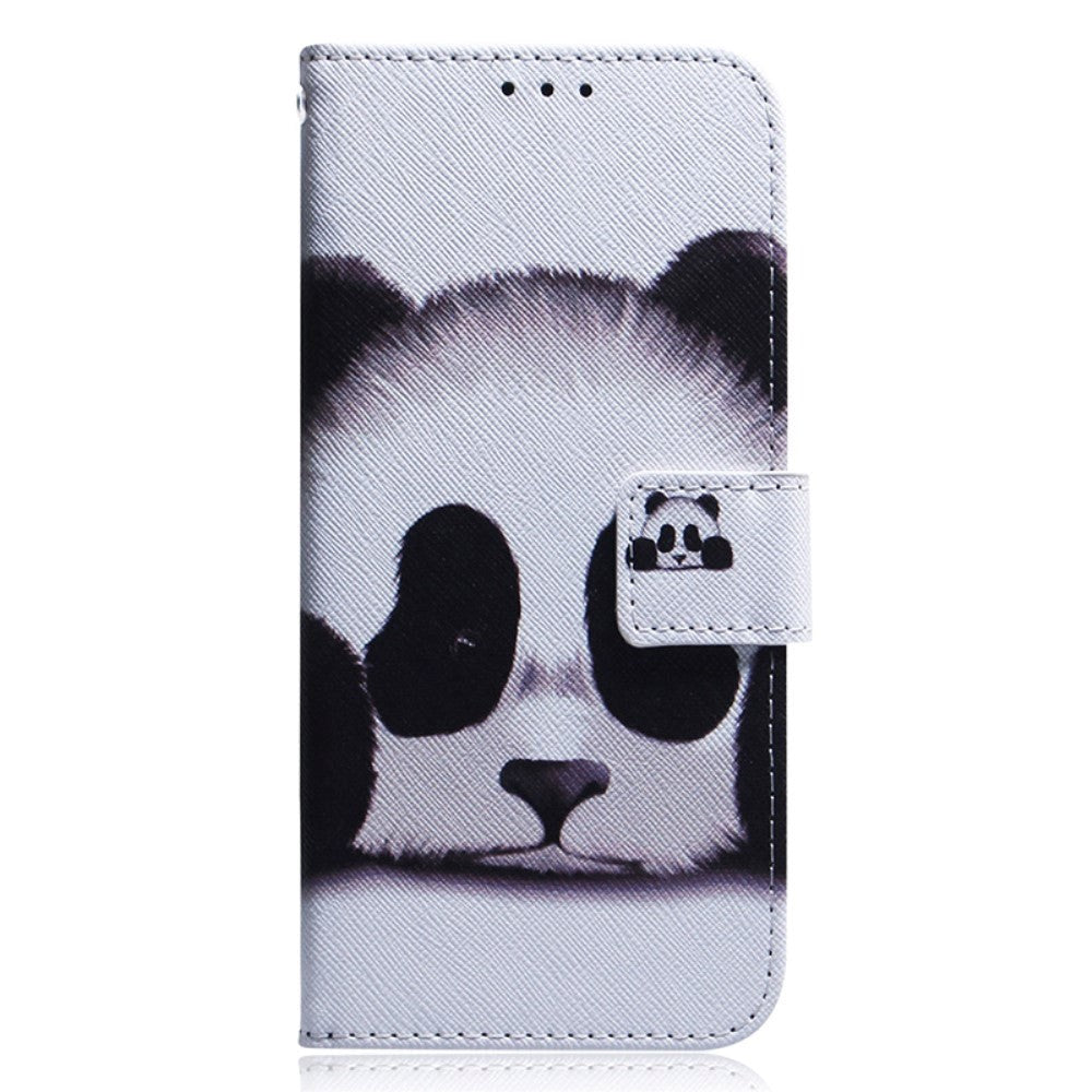 Nokia C32 Leather Wallet Case w. Print - Panda