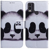 Nokia C22 Leather Wallet Case w. Print - Panda