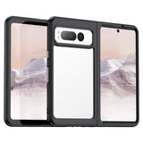 Google Pixel Fold Hybrid Plastic Case - Transparent / Black