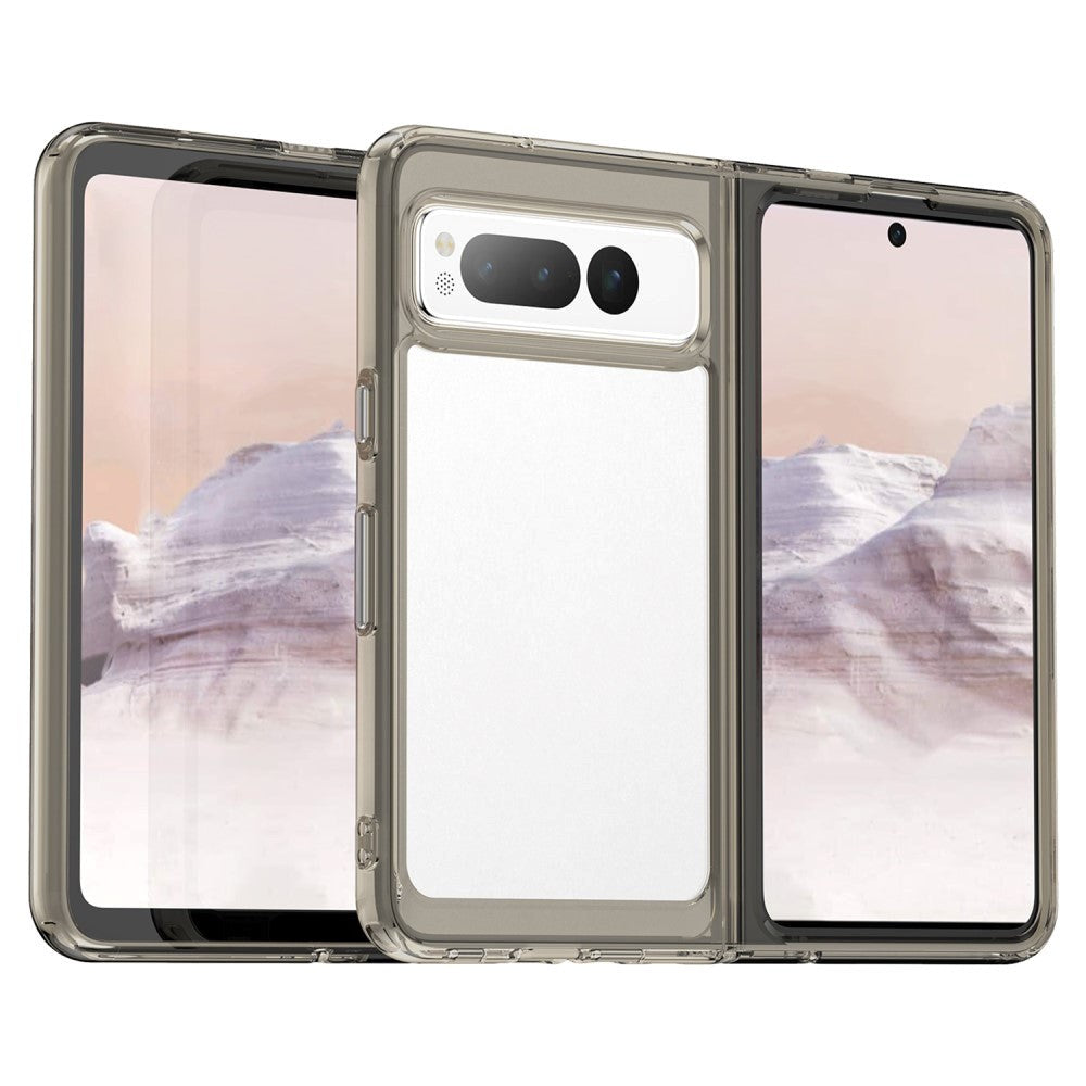 Google Pixel Fold Hybrid Plastic Case - Transparent / Grey