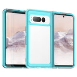 Google Pixel Fold Hybrid Plastic Case - Transparent / Turquoise