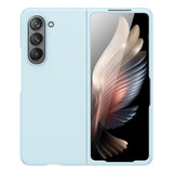 Samsung Galaxy Z Fold5 (5G) Rubberized Hard Plastic Case - Light Blue