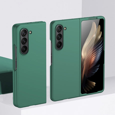 Samsung Galaxy Z Fold5 (5G) Rubberized Hard Plastic Case - Dark Green