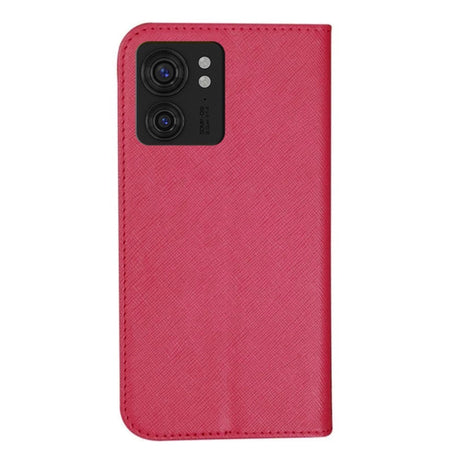 Motorola Edge 40 Leather Case w. Card Holder & Stand Function - Pink