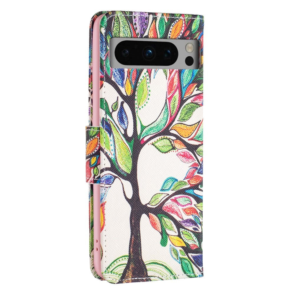 Google Pixel 8 Pro Leather Case w. Wallet - Tree of Life