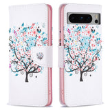 Google Pixel 8 Pro Leather Case w. Wallet - Flower Tree