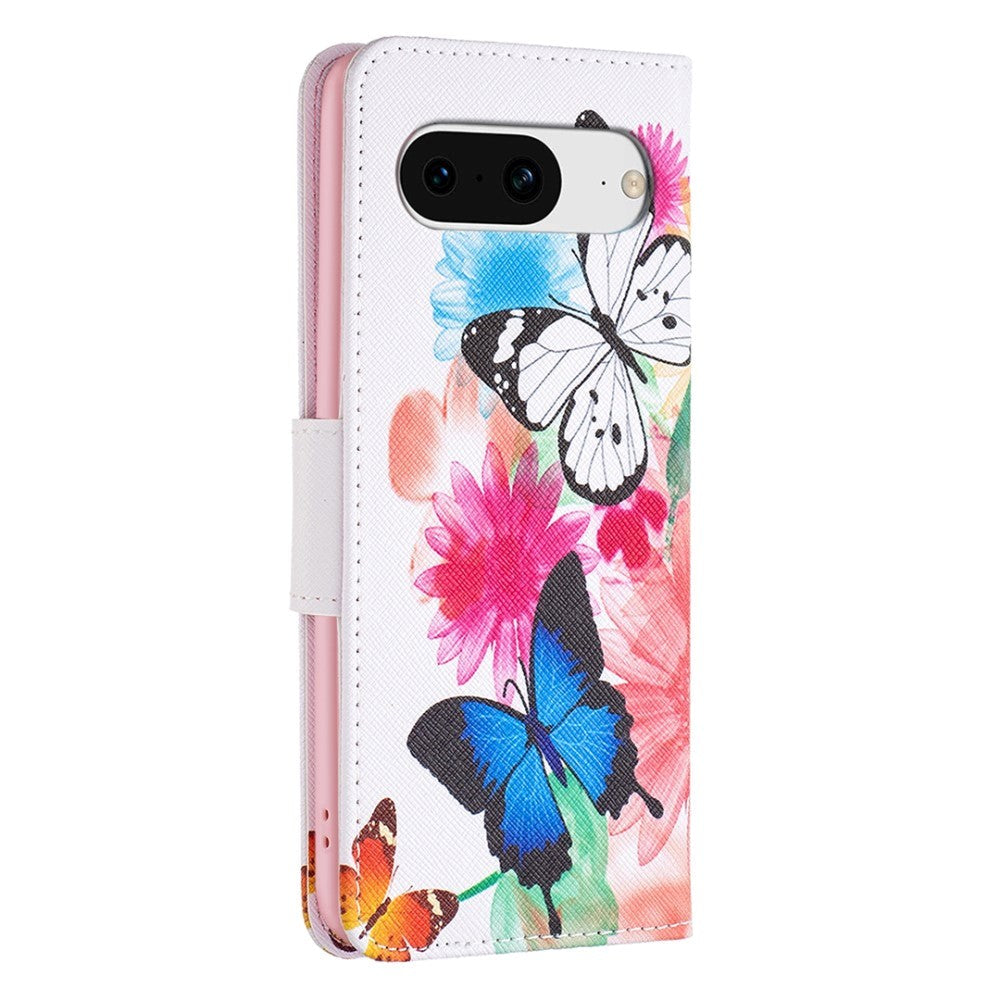 Google Pixel 8 Pro Leather Case w. Wallet - Feathers and Birds